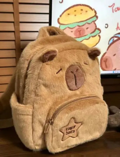 Mochila peluche de capibara